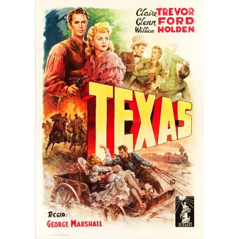 TEXAS (1941) William Holden Glenn Ford Claire Trevor