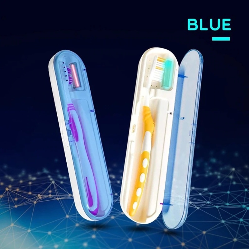 Portable UV Toothbrush Sterilizer Outdoor Travel UV Light Antibacteria Toothpaste Dispenser Toothbrush Holder Disinfection Bo
