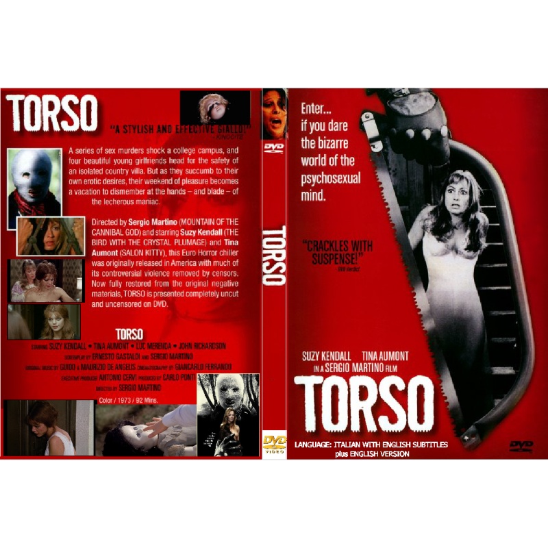 TORSO (1972) DVD Suzy Kendall Tina Aumont Italian with English Subtitles