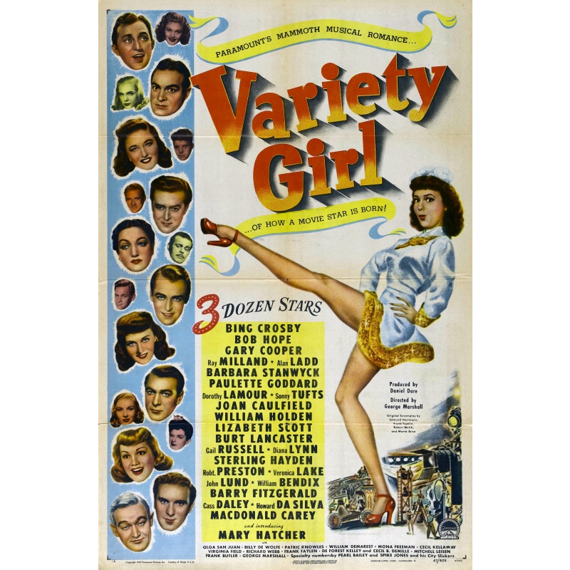 Variety Girl 1947 Mary Hatcher, Olga San Juan, DeForest Kelley, Frank Ferguson.