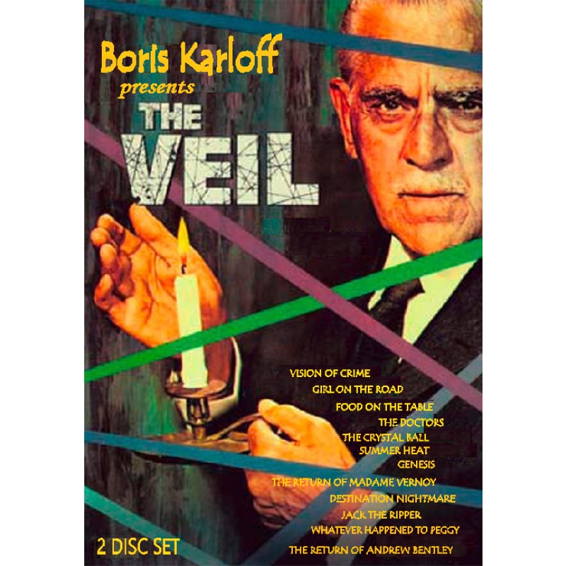 THE VEIL (1958) Boris Karloff 12 Episodes of TV series never broadcasted on 2 discs